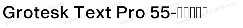 Grotesk Text Pro 55字体转换